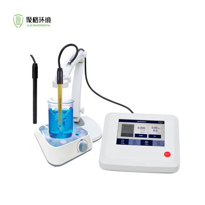 Harga yang bagus Touch Screen Laboratory Dual Parameter Konduktivitas dan DO Larut Oxygen Meter Dengan Magnetic Stirrer on line