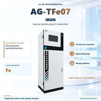 Phenanthroline Spectrophotometric Method Total Iron Analyzer with 0-20mg/L Range and RS-232 4-20mA RS-485 Output for Iron Online Water Quality Analyzer